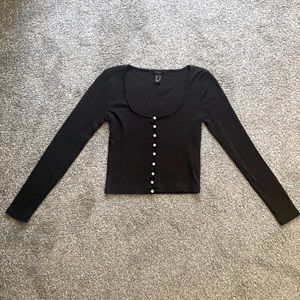 Forever 21 Long Sleeve Crop Top